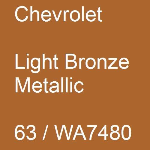 Chevrolet, Light Bronze Metallic, 63 / WA7480.